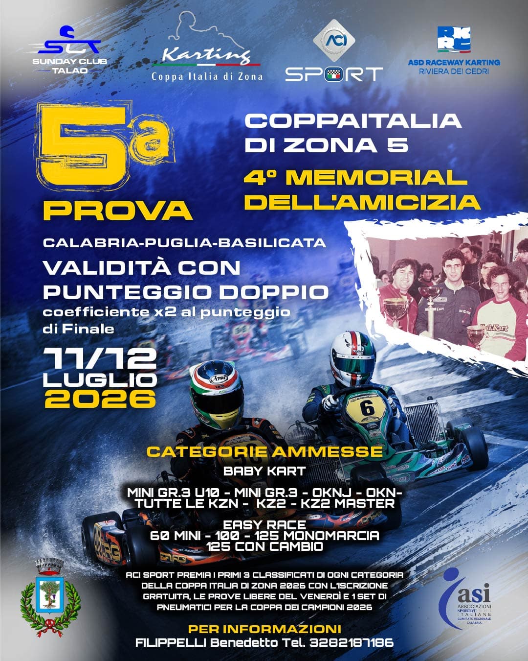 Locandina 5ª Prova Coppa Italia di Zona 5 – 4° Memorial dell'Amicizia